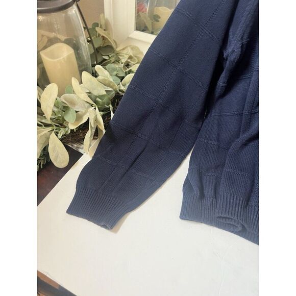 Mens Vintage IZOD Navy XL Cotton Sweater Prep Ivy League Preppy Old Money.    Dd - Picture 3 of 6